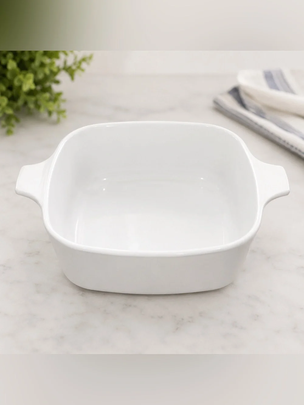 Corning Ware P-15-B White 1.5 Pint Square Casserole Dish Vintage